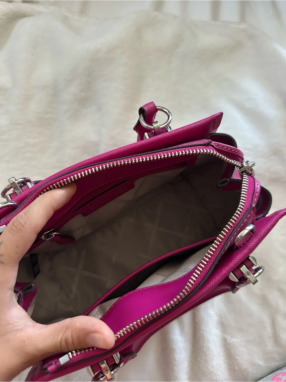 Michael Kors Pink Leather Mini Satchel